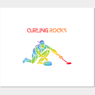 Curling rocks Posters and Art